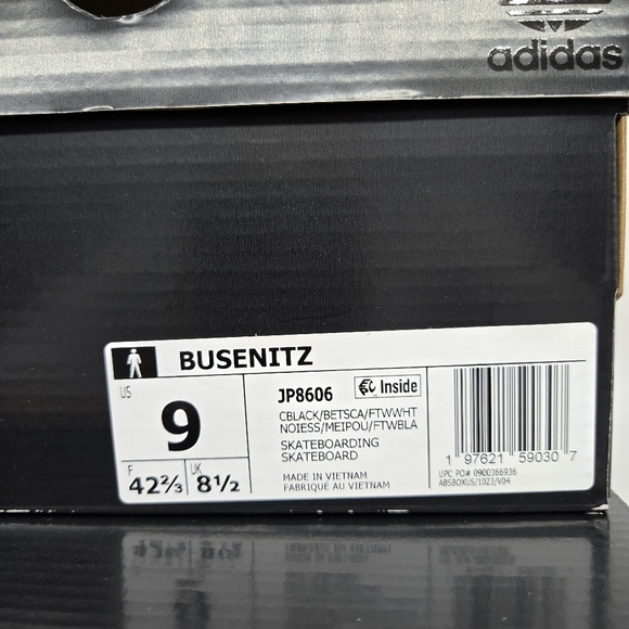 New Adidas Busenitz Pro \'Black Scarlet\' Men\'s Skateboarding Shoes Size 9 main image 5